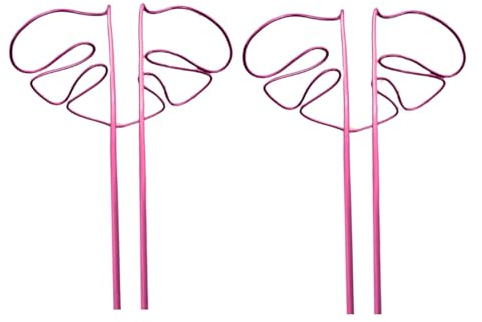 YIUPEDRFG Columnas Decorativas para jardín al Aire Libre, 2 Piezas, Que realzan la Belleza del Patio, pilares de Plantas de Interior, Soportes de Plantas de aleación, Rosa