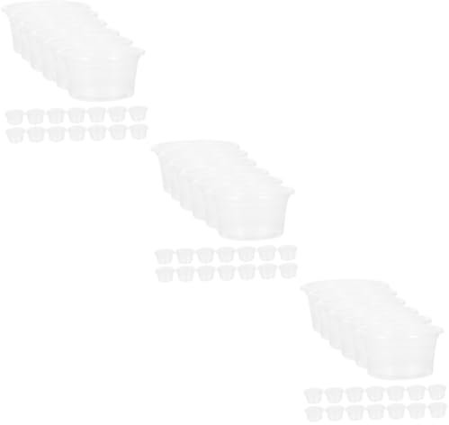 MILISTEN Kronengecko Napf Cups 60 Stück Reptilien Wasserbox Haubengecko Futternapf Reptilien Multifunktions Reptiliennapf Kompakter Reptiliennapf Reptilienzubehör Tier Täglicher Gebrauch Reptiliennapf