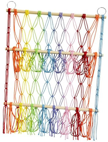 Qianly Stofftier Netz, Hängematte, Stofftier Netz, Dekoration, Eckspielzeug Aufbewahrung, Eck Organizer, Hängeaufbewahrung für Wohnzimmer, 2 Lagen 70cmx52cm