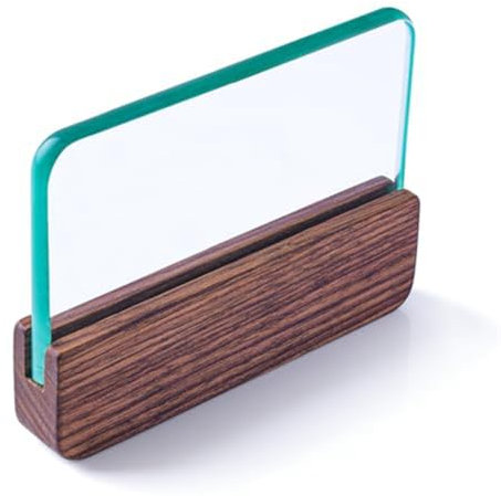 MRNHA 1 Stück Glättungsglas für das Abreiben Von Leder Wie Abgebildet mit Walnussholzgriff Ca. 120x90mm Glas-Abzieher Professionelles Block-Glättenwerkzeug