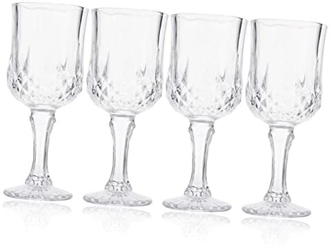 BEBEMOKO 4pcs Frosted Unbreakable Wine Glasses Lead- Goblets for Parties and Banquets Small Red Wine Cups