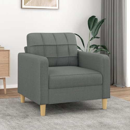Xichuzi Sofasessel Dunkelgrau 60 cm Stoff, Relaxsessel, Fernsehsessel, Kinosessel, Gaming Couch - 359076