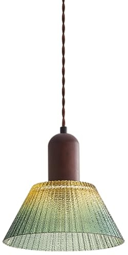 Lámparas de Pantalla de lámpara de Vidrio Vintage de tamaño pequeño, lámparas suspendidas de una Sola Cabeza de Tornillo E27/E26, Accesorios de iluminación de Techo, Dormitorio, Comedor, lámpara