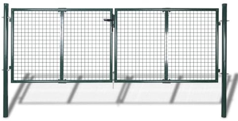 Verderoom Cancello per Giardino in Rete Metallica 289x75 cm/306x125 cm, Cancello Giardino Esterno, Cancello Esterno, Cancelletto Giardino, Cancelletto Pedonale, Cancelli in Ferro