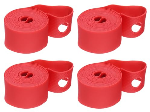 sourcing map 4pcs Bicycle Rim Strip 27.5 x 20mm PVC Bike Tire Liner Bicycle Wheel Rim Tape Inner Tube Tape Anti-Scratched Guard Cushion Pad Protector for Road MTB Mountain Bike