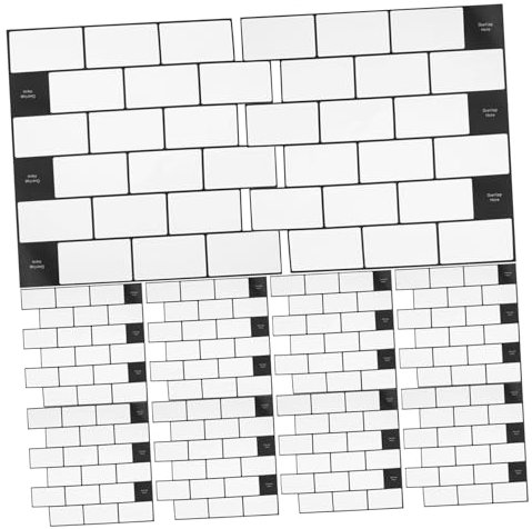 Hemobllo 10blätter Wasserdichte Selbstklebende Tapete Für Küche Und Bad Abziehbare Und Aufklebbare Backsplash-fliesen Einfache Und Montage Weiß