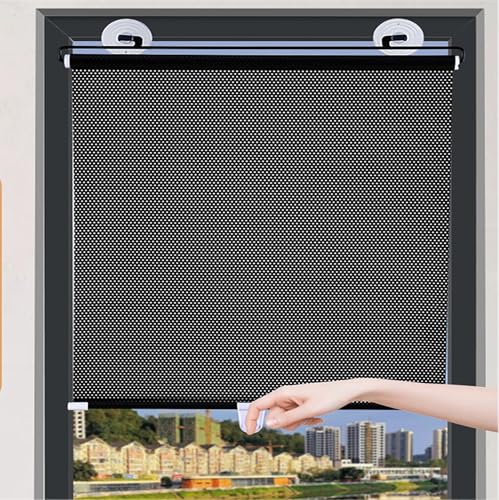 Verdunkelungsrollo Mit Saugnäpfen,Sichtschutzrollo für Fenster und Türen Ohne Bohren,Lichtdurchlässig,Saugnapfes Rollo Fensterrollo,Temporäre Vorhänge,fü Wohnzimmer/Büro/Badezimmer/Auto