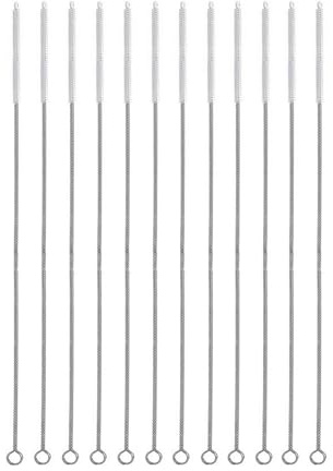 TMTGTS Cepillo de limpieza, 300 x 5 mm, 12 unidades, tubos de ensayo, cepillo para manguera de leche, cepillo de manguera, cepillos de limpieza, cepillos de pajita, cepillos de paja, cepillo de vidrio