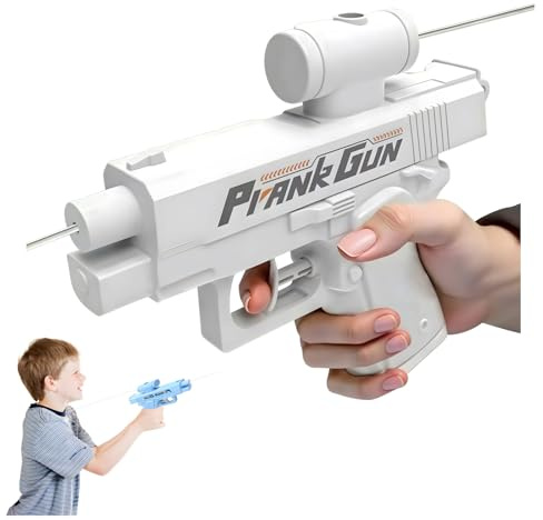 Pistola Ad Acqua Scherzosa, Pistola Ad Acqua Scherzosa, Pistole Ad Acqua Bidirezionali Compulsive, Pistole Ad Acqua a Sorpresa Invertite - Spara All'utente! Giocattolo Divertente (White)