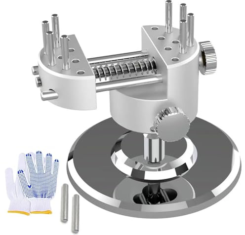 Mini Bench Vise 360° Swivel, CNC Aluminum Alloy Hobby Vise, with 10 Bench Pins,8 Rubber Pads, 2.56” Max Clamping Width for Jewelry Making, Woodworking, Metalworking, DIY & Watch Repair