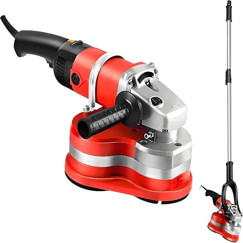 XHSMYXGS 3800W Electric Concrete Sander Angle Grinder, 6-Speed Handheld Polishing Machine with 3 Diamond Discs, for Sanding and Polishing Stone, Concrete, Ceramics, Tiles (Withextensionrod)