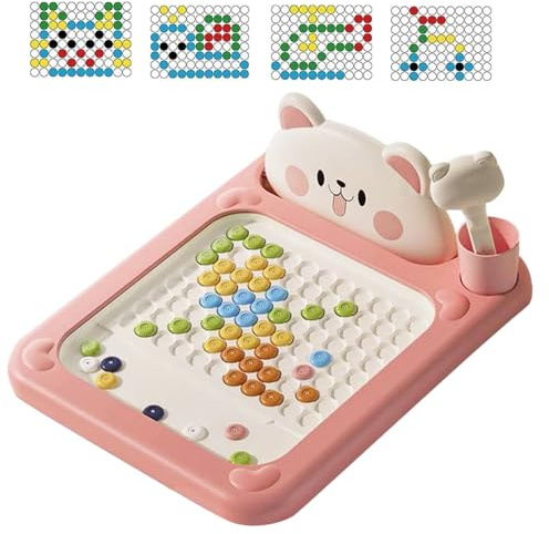 usefulbeauty Pizarra magnética de puntos | Pizarra magnética de dibujo con bolígrafo para niños pequeños - Juguete educativo interactivo para niñas niños 2 3 4 5 años - Regalo divertido Aprendizaje