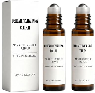 Siero Roll-On al Rosmarino per la Crescita dei Capelli, 25 ml x 2 – Siero Bloccante del Cuoio Capelluto che Favorisce il Flusso di Ossigeno, Riduce la Perdita