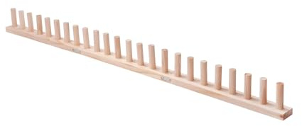 Krujecnt Strickrahmen Satz - 120x8cm Verstellbarer Holz-Webrahmen Für Decken, Mützen & Schals | Werkzeug Für Chunky-Decken, Ideal Für Anfänger