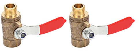 Ball Valve 1/4 Stainless Steel Multilayer Silicone Resistant Durable Air Compressor Accessories 2Pcs Set for Industrial and Home Use