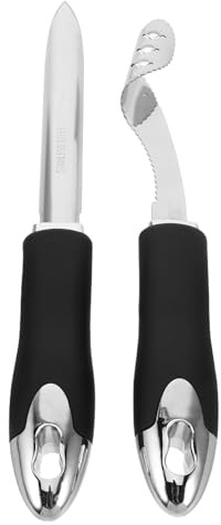 TOYANDONA Descorazonadores de Jalapeños de Acero Inoxidable 2 Piezas Cabezal Acanalado y Borde Dentado para Frutas y Verduras, Herramienta para Cocina y Extracción Rápida de Semillas