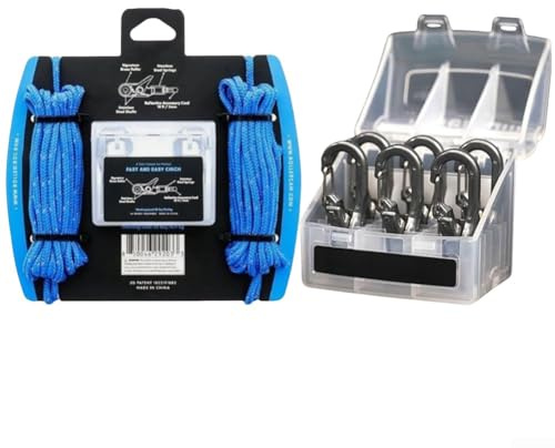 Eawfgtuw Strumento di serraggio per cavi con molle in ottone di grado marino e acciaio inossidabile per una tensione sicura della corda antiscivolo in campeggio, escursionismo, canottaggio e altri