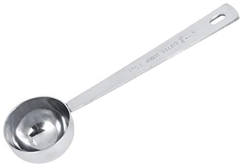 Fesjoy Misurino Dosatore per caffè e Latte in Polvere in Acciaio Inox da 30 Ml, Robusto Misurino per Condimenti Ecologico Ed Elegante con Manico Lungo, Superficie Liscia e Comodo Foro (15 ml)