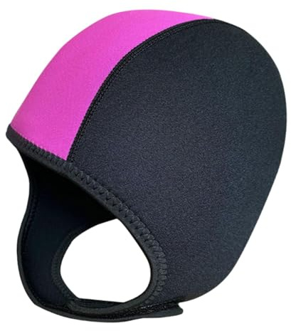BDJXOZYH Cappuccio per immersioni subacquee in neoprene da 3 mm, per kayak, canoa, sport acquatici, nero, rosa rossa