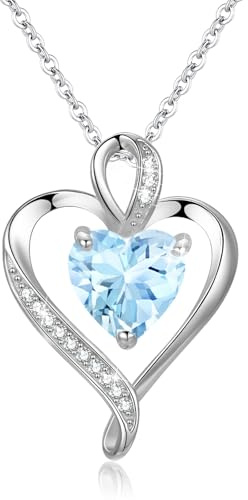 LAVUMO Halskette Damen Silber Herzkette Herzanhänger Schmuck Geschenke | Echt Silber 925 Messing Kette Geschenke für Frauen Freundin zum Geburtstag Jahrestag Hochzeitstag Valentinstag Weihnachten