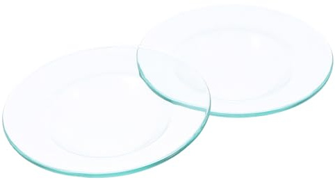 MALUGOGO Placas Calentadoras de Cera para Aromaterapia Transparentes de 120 Mm, 2 Unidades, Accesorios Reutilizables para Quemadores de Aceite y Lámparas de Fragancias Hogar