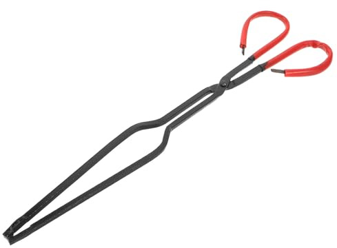 Toyvian Hochleistungs für Brennholzgreifen mit Ergonomischem Griff Kaminzange 44cm aus Metall und Kunststoff bei Lagerfeuer und Kaminöfen im Innen und Außenbereich