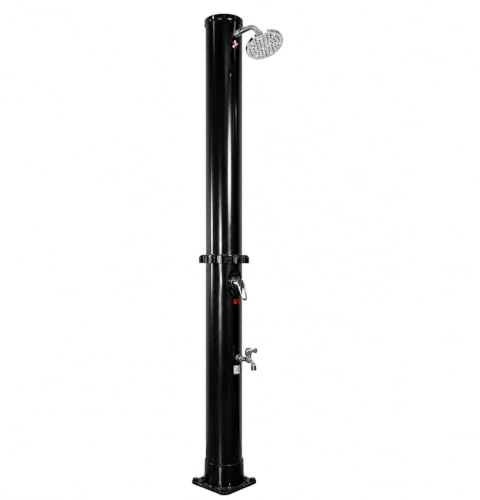 Nixpool Ducha Solar Exterior 35 L jardín y Piscina con Mezclador y Grifo lavapiés – Depósito PVC Acero Inoxidable, Temperatura 60 °C, 216 cm, sin Electricidad