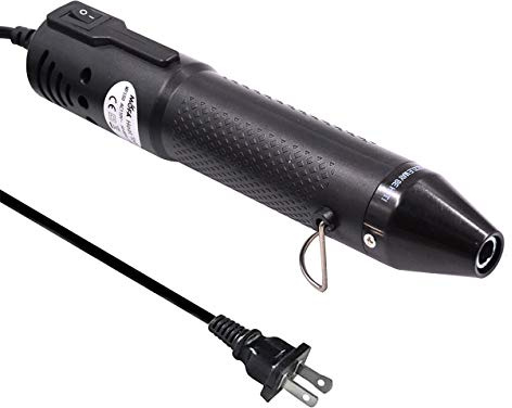 mofa Mini pistola ad aria calda, strumento retrattile con supporto per fai da te, goffratura e asciugatura, multifunzione, ugello per riscaldamento elettrico, 150W, 110V