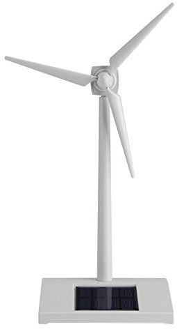 Tangxi Mini Solar Energy Wind Mill Toy, Desktop Wind Turbine Model Solar Powered Windmills, Home Decor Garden Desk Ornament Education Fan (Best gift for Children/Friends),14 * 9 * 26cm