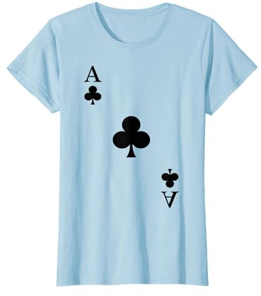 Spielkarte Kreuz Ass Poker Kartenspiel Karneval Kostüm T-Shirt
