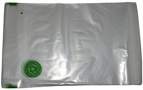 1000 Recyclat Adhäsionsverschlussbeutel gelocht transparent mit Recyclat-Logodruck 225x310 40mµ Versandbeutel Versandtasche Beutel Klappenbeutel