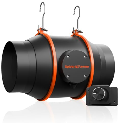 Spider Farmer Rohrventilator 150mm mit RJ12 Regler, 685m³/h EC Motor