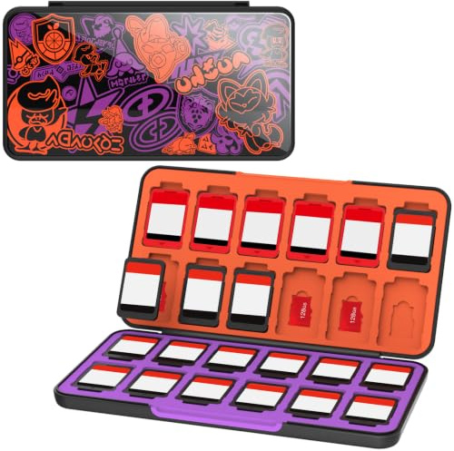 THELIFELICIOUS Switch Spiele Karte Aufbewahrungsbox für Switch 2/OLED/Lite | Tragbarer Spielkartenhalter Hartes ABS Gehäuse mit Silikonfutter, Spezielle Kartensteckplätze, Magnetverschluss für Unterwegs