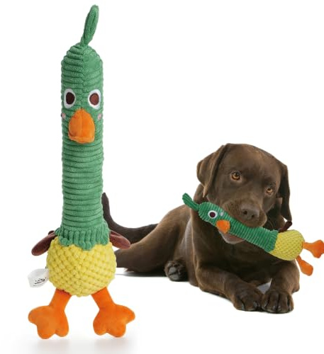 Nocciola Unzerstörbares Ente-Hundespielzeug Quietschend | Niedliches Hundespielzeug mit Langlebigen Gummi-Quietscher, Ente-Kauspielzeug für Welpen, Kleine bis Große Hunde