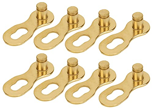 Kettenglied füR 12-GangFahrrad Quick Links R Pidos 4Pair Stahlfahrrad 12-Gang-Kette Fehlende Komponenten und Ersatzteile Link-Verbindungsteile Fahrradzubehörgolden (Gold)