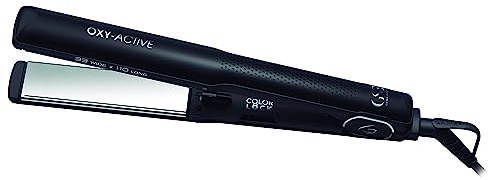 GA.MA Italy Professional, Piastra per Capelli G-Style Oxy-Active Wide & Long, Tecnologia Oxy-Active per Capelli Brillanti, Trafile Extra Larghe per Styling Rapido, Temperatura Fissa a 230°C, Nero