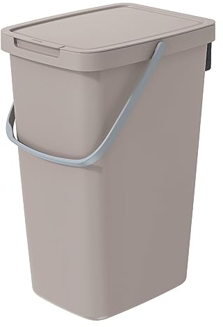Keden Systema Q Poubelle de tri des déchets avec couvercle et anse - 20 l - Marron clair