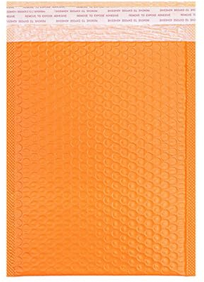 Luftpolstertaschen, hellrosa Versandtaschen für kleine Unternehmen, farbige gepolsterte Versandumschläge, blickdicht, matt, selbstklebende Luftpolstertaschen, Orange, 15 x 18 cm, 30 Stück