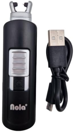 NOLA Mechero de arco eléctrico, encendedor de arco eléctrico, USB de plasma para cocina, camping, supervivencia, recargable, resistente al viento, para velas y chimeneas, art. 580 (1)