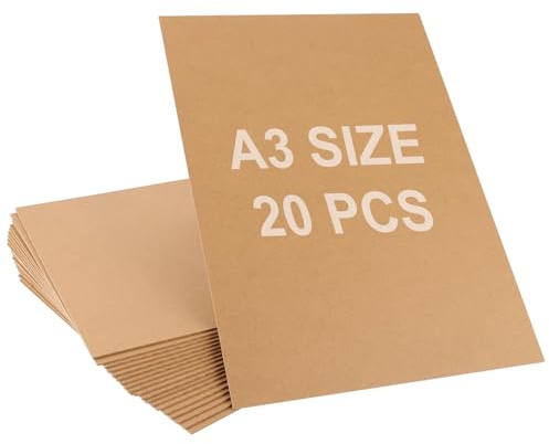 SHUESS 20 Stück A3 MDF-Holzbretter zum Basteln, 2 mm dicke MDF-Platten mit glatter Oberfläche, 42 x 30 cm, mitteldichte Faserplatte, unlackierte Holzplatte, MDF-Platten zum Laserschneiden, Malen,