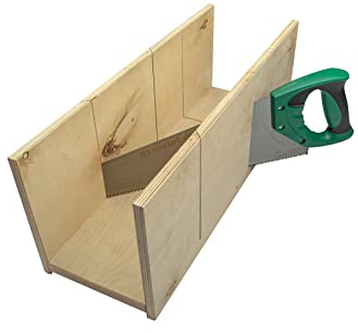 Marbet 19x49cm Sperrholz Gehrungslade Gehrungsschneidlade inkl. Säge Handsäge