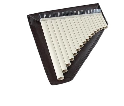 Panflöte Instrument Beige 16 Pfeifen Panflöte G-Taste Kunststoff Traditionelles Holzblasinstrument Für Anfänger