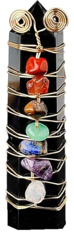 Rordigo Cristal Naturel Coloré Gravier Cristal Artisanat Décoration de 1 Pièces, Noir, C