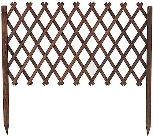 Zaun aus Holz für den Garten, Teleskop-Gitterpaneele für Kletterpflanzen im Freien/Tierbarriere/Sichtschutzzaun (weiß, 90 x 180 cm)