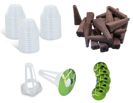 FONGKNOX 30PCS Hydroponic Cultivation System, Indoor Herb Garden Kit Hydroponic Replacement Propagation Sponge Cultivation Box