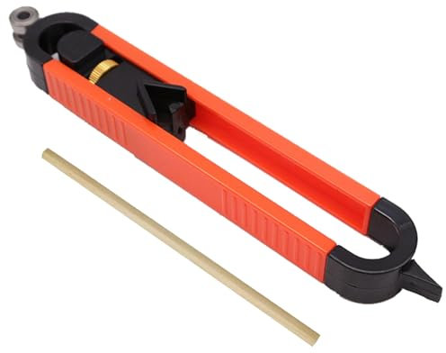 GNAUMORE Konturenlehre Anreißwerkzeug,Konturenlehre mit Schloss,Verstellbarer Profillehre Mit Schlos,Werkzeug zum Kopieren von unregelmäßigen Konturen,Konturenlehre Groß,Orangeschwarz und 1 Stift