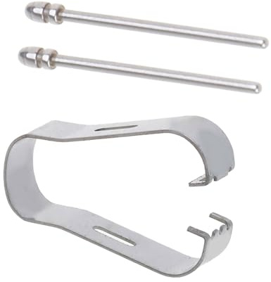 Lerpwige Núcleos de pluma de cabeza de rosca redonda de metal con clip de repuesto para bolígrafos de escritura remarcables, 2 Uds