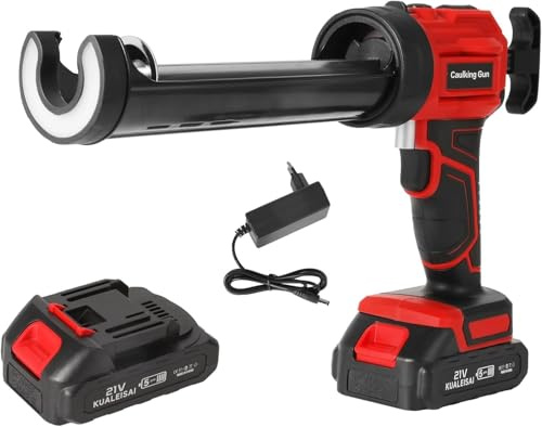 Elektrische Silikonpistole für Makita 18 V, elektrische Kartuschenpistole, 1500 mAh, Silikonpistole mit LED, 4 einstellbare Geschwindigkeiten, elektrische Fugenpistole, 300 ml zum Versiegeln,