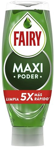 Fairy Maxi Poder Líquido Lavavajillas 730ml, Limpieza Fácil Y Sin Esfuerzo Incluso En Las Ollas Y Sartenes Más Grasientas