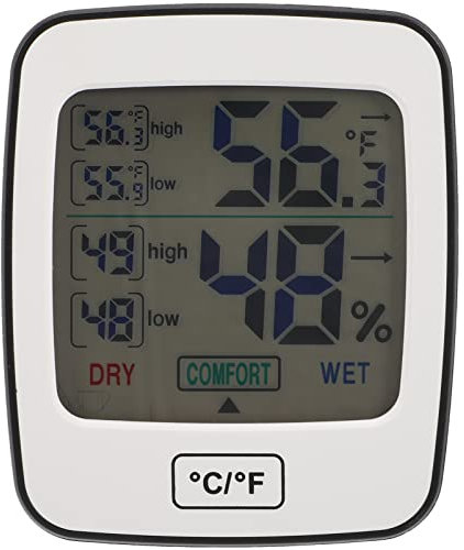 Happyyami Digitales Thermometer Und Hygrometer Innenraum-temperaturmessgerät Mit Großem Display Abs-material Feuchtigkeits Und Temperaturmonitor Für Zuhause